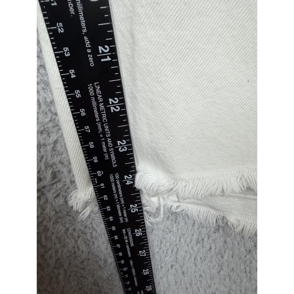 GRLFRND Jeans Womens 25x25 Helena‎ High Rise Straight Distressed Hem White - Picture 8 of 10